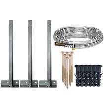 Kit suporte haste concertina 30cm tipo base para 10 metros