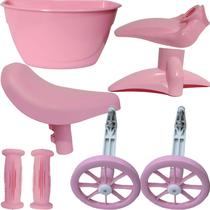 Kit Suporte Lateral Cestinha Banco Bike Do Aro 12 Nathor