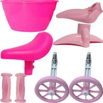 Kit Suporte Lateral Cestinha Banco Bike Do Aro 12 Nathor