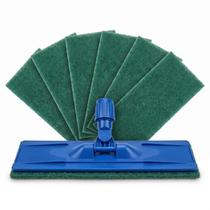 Kit suporte limpa tudo mais 6 fibras verdes multiuso Kit suporte limpa tudo mais 6 fibras verdes multiuso