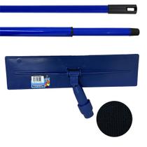 Kit SUPORTE LT 39cm Base GRANDE + CABO Extensor 2 Metros Telescópico Retrátil Limpa Tudo Articulado Mop Com Giro 360