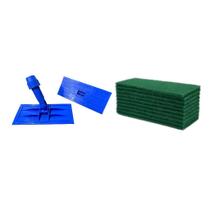 Kit Suporte LT Azul com 10 Fibras LT Uso Geral para Limpeza Profunda