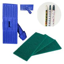 Kit SUPORTE LT Limpa Tudo + 3 Fibras Geral VERDE + CABO DE MADEIRA 1,2 Metros / 120cm Mop Articulado 360 Graus Kit SUPORTE LT Limpa Tudo + 3 Fibras Geral VERDE + CABO DE MADEIRA 1,2 Metros / 120cm Mop Articulado 360 Graus