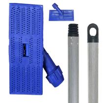 Kit SUPORTE LT Limpa Tudo Com CABO DE ALUMÍNIO 50 Cm Mop Articulado Com Giro 360 Grau Para Fibra Limpeza Azulejos Cantos