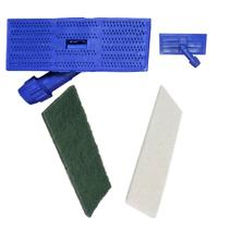 Kit SUPORTE LT Limpa Tudo Mop Articulado Giro 360 Limpeza de Cantos + 2 FIBRAS Abrasiva de Limpeza