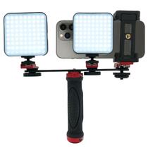 Kit Suporte Macro Dental com 2 Mini LEDs W81 Branco-Frio 6500k Iluminação Profissional para Fotografia Dental S Kit Suporte Macro Dental com 2 Mini LEDs W81 Branco-Frio 6500k Iluminação Profissional para Fotografia Dental S