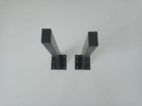 Kit Suporte Mão Francesa 2 Peças Reforçado com 40 Cm para Bancada, Balcão e Pia na Cor Preta Kit Suporte Mão Francesa 2 Peças Reforçado com 40 Cm para Bancada, Balcão e Pia na Cor Preta