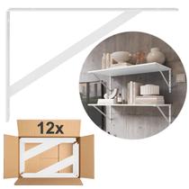Kit Suporte Mão francesa Pesada 40cm até 50kg Branco C/12 uni Kit Suporte Mão francesa Pesada 40cm até 50kg Branco C/12 uni