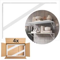 Kit Suporte Mão francesa Pesada 40cm até 50kg Branco C/4 uni Kit Suporte Mão francesa Pesada 40cm até 50kg Branco C/4 uni