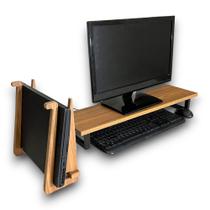 Kit Suporte Monitor Stand 65cm + Suporte Notebook - DG Decor