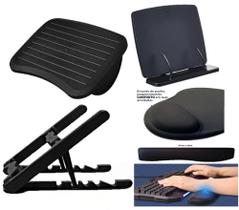 Kit Suporte Notebook, Apoio P/ Leitura, Descanso p/ Pés, Mousepad e Apoio p/Teclado(Keypad)