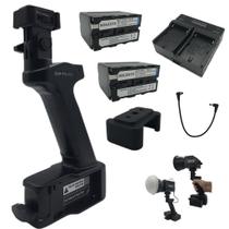 Kit Suporte p/ LED c/ 2 Baterias NP-F970, Base e Carregador Kit Suporte p/ LED c/ 2 Baterias NP-F970, Base e Carregador