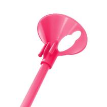 Kit Suporte para Balão 33cm - Rosa Fluorescente - 10 Unidades