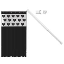Kit Suporte para Banheiro 60 x 90cm mais cortina Box coração Kit Suporte para Banheiro 60 x 90cm mais cortina Box coração