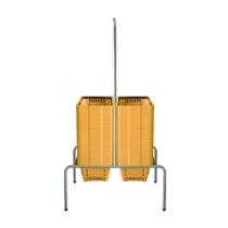 KIT - Suporte para cestos de compras Duplo + 40 cestos D100 Amarelo supermercado, mercearia KIT - Suporte para cestos de compras Duplo + 40 cestos D100 Amarelo supermercado, mercearia