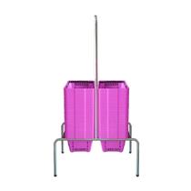 KIT - Suporte para cestos de compras Duplo + 40 cestos D100 Rosa supermercado, mercearia KIT - Suporte para cestos de compras Duplo + 40 cestos D100 Rosa supermercado, mercearia