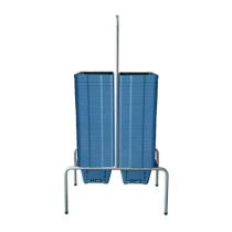 KIT - Suporte para cestos de compras Duplo + 60 cestos D100 Azul supermercado, mercearia KIT - Suporte para cestos de compras Duplo + 60 cestos D100 Azul supermercado, mercearia