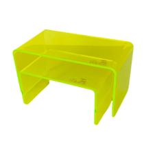 Kit Suporte para Doces Elevadores Clean Color - Amarelo Neon - 2 unidades - Só Boleiras - Rizzo