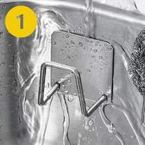 Kit Suporte Para Esponja Em Aço Inox Adesivo À Prova D'água - IstoSim