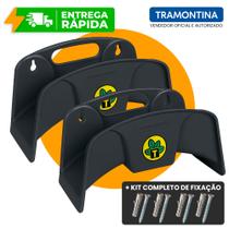 Kit Suporte Para Mangueira Até 35 Metros Tramontina Fixo Reforçado 4 Parafusos e 4 Buchas Para Fixação Kit Suporte Para Mangueira Até 35 Metros Tramontina Fixo Reforçado 4 Parafusos e 4 Buchas Para Fixação