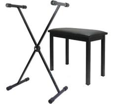 Kit Suporte Para Teclado X + Banqueta Saty P R O M O Ç Ã O
