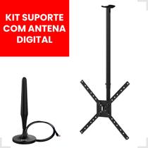 Kit Suporte Para Televisão SBRP1050 + Antena Digital SHD-500