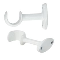 Kit Suporte Para Varão 28Mm Metal Resistente Par 01 Branco