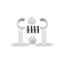 Kit Suporte Para Varão De Cortina 28mm Branco - Bella Arte Kit Suporte Para Varão De Cortina 28mm Branco - Bella Arte