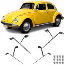 Kit suporte parachoque dianteiro fusca 76 a 77 modelo + traseiro + parafusos " y" aberto
