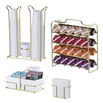 Kit Suporte Porta 40 Cápsulas Café Três Corações Guardanapo Copo Descartável Sachês Dourado - Future Kit Suporte Porta 40 Cápsulas Café Três Corações Guardanapo Copo Descartável Sachês Dourado - Future