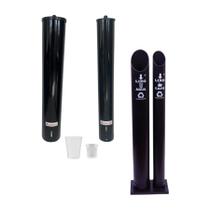 Kit Suporte Porta Copo Descartável Água 200ml + Café 50ml + Lixeira Pvc Kit Suporte Porta Copo Descartável Água 200ml + Café 50ml + Lixeira Pvc