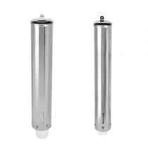 Kit Suporte Porta Copos Parede Água 200 ml e Café 50 ml Aço Inox Dispensador Dispenser