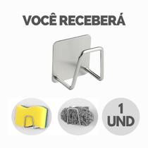 Kit Suporte Porta Esponja Bucha Inox Para Pia Cozinha - Escolha Seu Kit