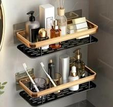 Kit Suporte Porta Shampoo Sabonete Banheiro Adesivo Parede