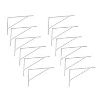 Kit Suporte Prateleira com 12 Peças em Aço Mão Francesa 25x15 Kit Suporte Prateleira com 12 Peças em Aço Mão Francesa 25x15