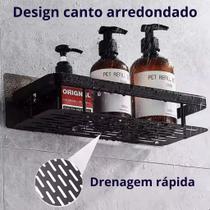 Kit suporte prateleira organizador multiuso autoadesivo retangular