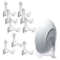Kit Suporte Prato Acrilico 50 PÇS 20cm 15PÇS 15cm Kit Suporte Prato Acrilico 50 PÇS 20cm 15PÇS 15cm