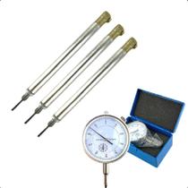 Kit Suporte Relógio Comparador M10 M12 M14 PMS com Relógio 010mm Alta Precisão Medição Automotiva Profissional