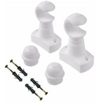 Kit suporte simples p/ varao medio branco Kit suporte simples p/ varao medio branco