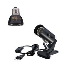 Kit Suporte Soquete + Lâmpada Cerâmica 220v 100w