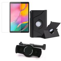 Kit Suporte Tablet Carro Galaxy Tab A 10.1' T515/T510 + Película Vidro +Capa Giratória - Armyshield