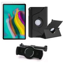 Kit Suporte Tablet Carro Galaxy Tab S5e 10.5' T725 + Película Vidro +Capa Giratória - Armyshield