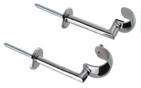 Kit suporte Teto Simples 19mm Cromado ( Alumínio ) Kit suporte Teto Simples 19mm Cromado ( Alumínio )