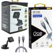 Kit Suporte Veicular + Cabo Usb-c 2 Metros i2Go