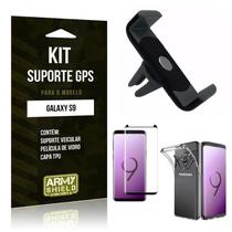Kit Suporte Veicular Galaxy S9 Suporte+Película+Capa