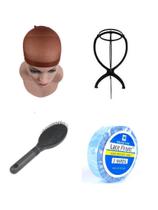 Kit Suporte + Wig Cap + Escova + Fita Azul Lace Front Peruca Kit Suporte + Wig Cap + Escova + Fita Azul Lace Front Peruca