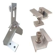 Kit Suporte X Para 2 Placas Solar Telha Ondulada Trapezoidal Kit Suporte X Para 2 Placas Solar Telha Ondulada Trapezoidal