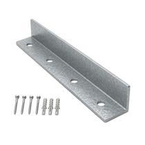 Kit Suportes Cantoneira em L 25cm para Bancada e Pia - Branco ou Galvanizado - NV459LB