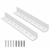 Kit Suportes Cantoneira em L 47cm para Bancada e Pia - Branco ou Galvanizado Kit Suportes Cantoneira em L 47cm para Bancada e Pia - Branco ou Galvanizado