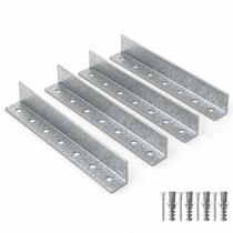 Kit Suportes Cantoneira em L 47cm para Bancada e Pia - Branco ou Galvanizado Kit Suportes Cantoneira em L 47cm para Bancada e Pia - Branco ou Galvanizado